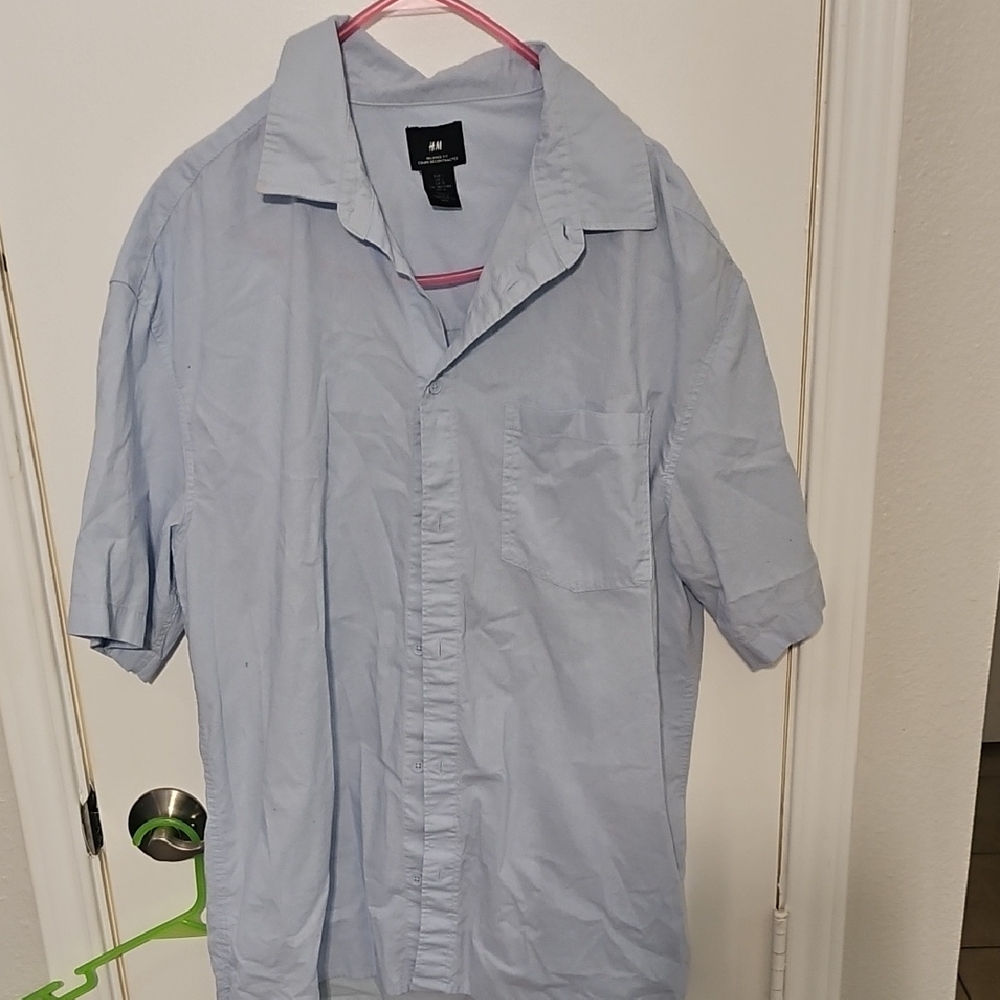 H&M Sky Blue Casual Shirt